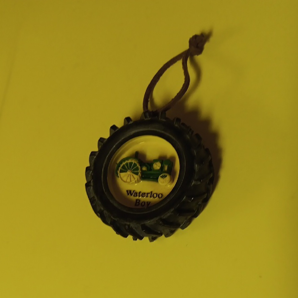 Vintage Waterloo Boy tractor tire ornament